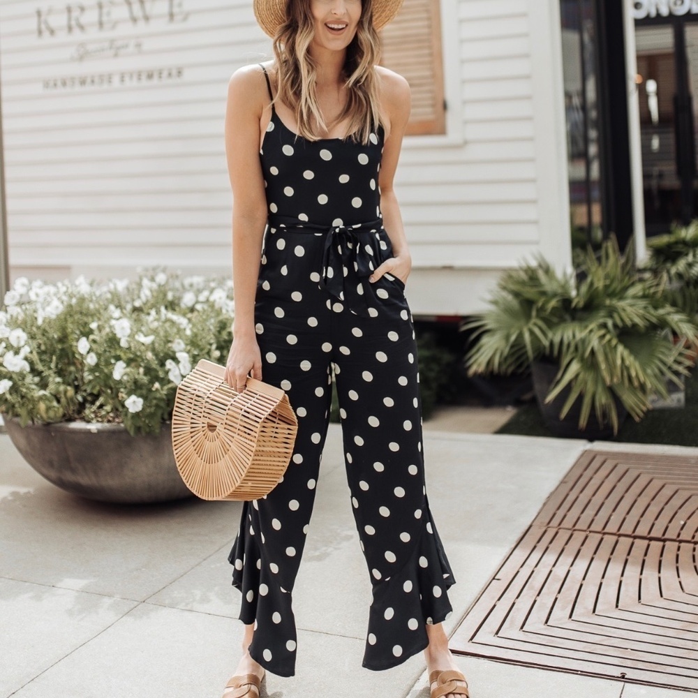 *FIRM PRICE* NWT - BILLABONG POLKA DOT RUFFLED HEM JUMPSUIT - Picture 3 of 13